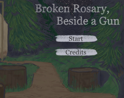 Broken Rosary, Beside a Gun
